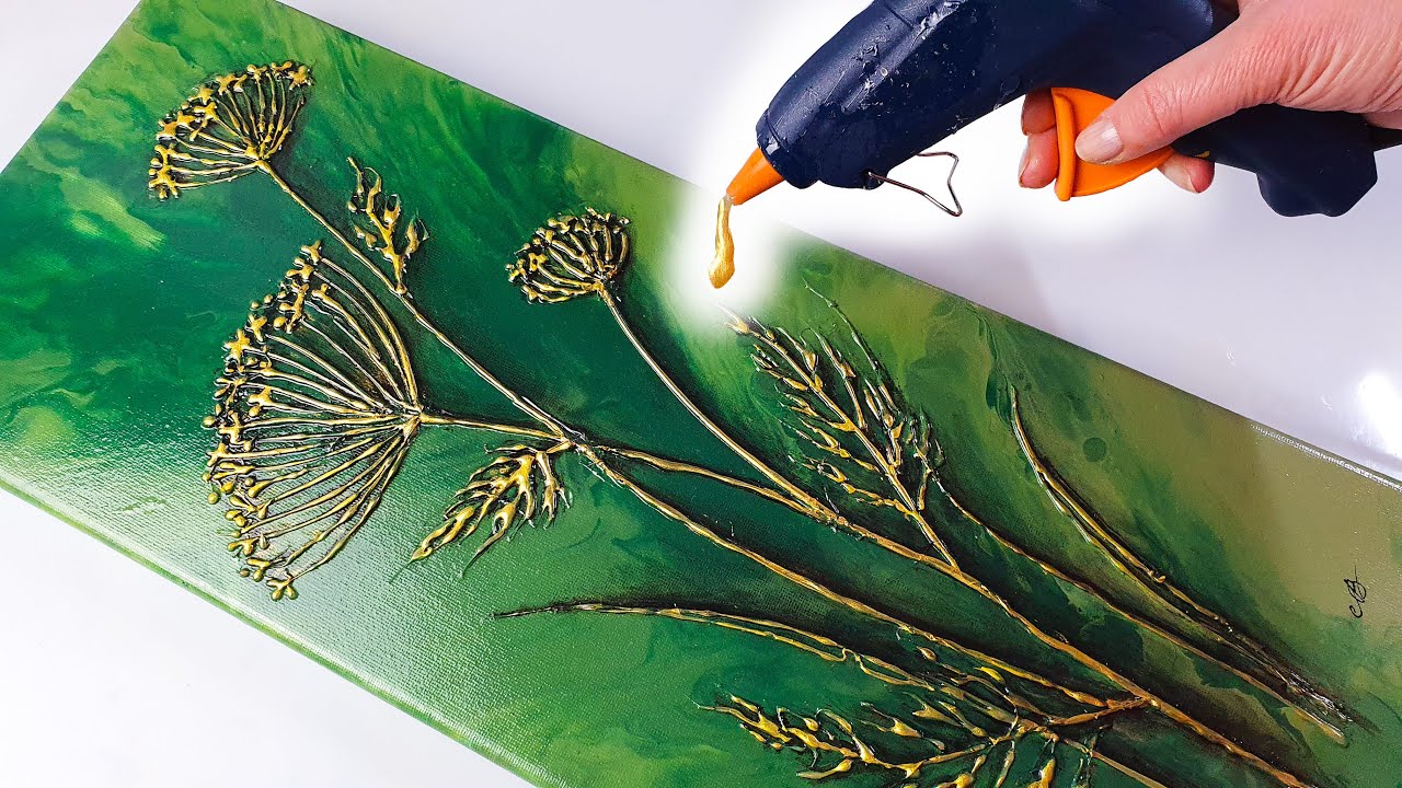 Pouring with a GLUE GUN?? Beautiful Queen Anne's Lace | AB Creative Tutorial