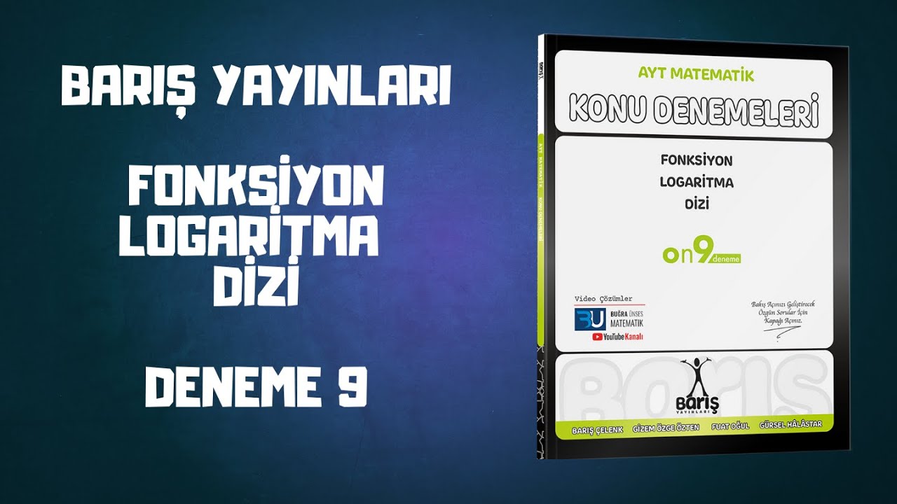 Barış Yayınları | Fonksiyon Logaritma Dizi Denemeleri | Deneme 9