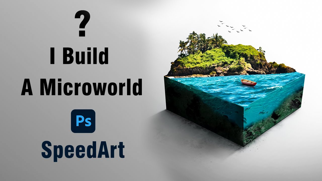 Microworld Lost island | Photoshop SpeedArt