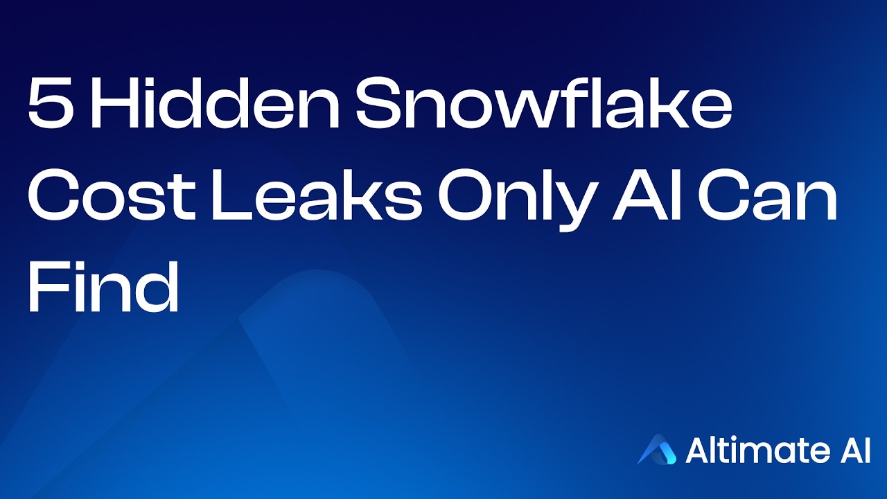 5 Hidden Snowflake Cost Leaks Only AI Can Find