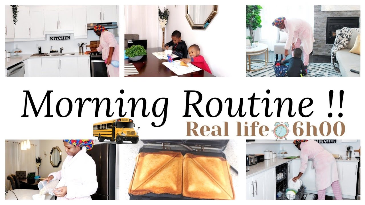 ⏰️MORNING ROUTINE :MA VIE DE MAMAN AVEC 4 ENFANTS | Routine du matin productive | Real life👦🏾🧒🏽👨🏾👶🏾