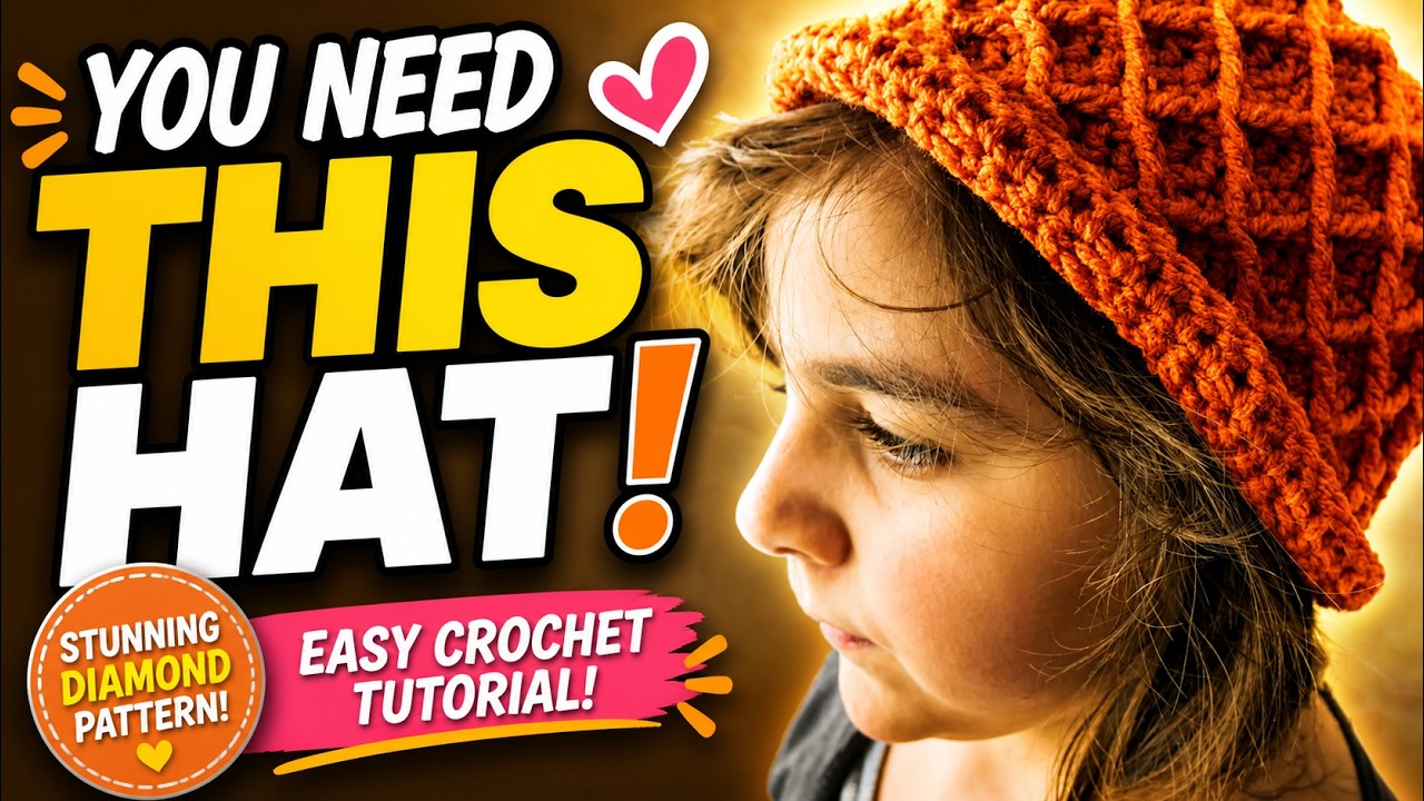 Diamond Pattern Hat by HodgePodge Crochet