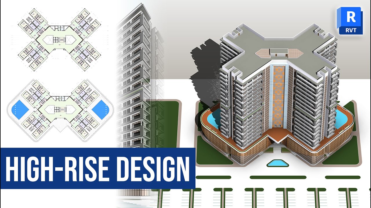Autodesk Revit Architecture 2024/ High-Rise Building/ Full Course