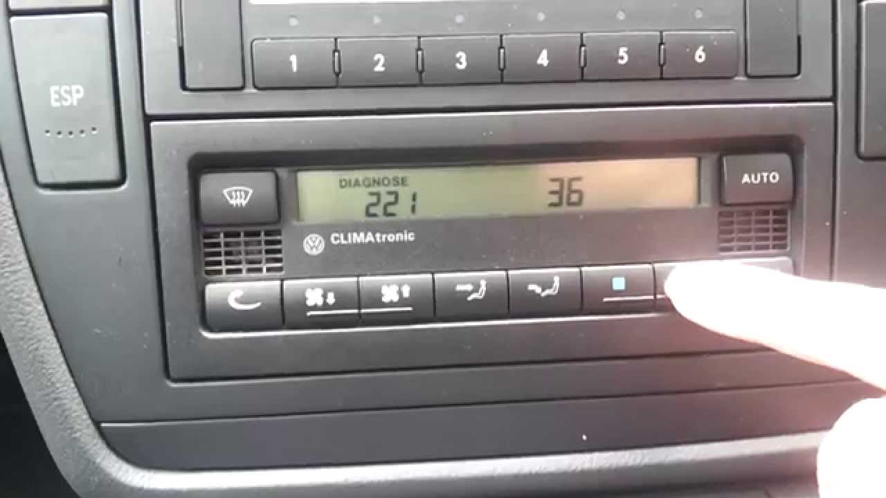 VW Passat B5.5 Climatronic system How to enter in Diagnostic submenu HOT Engine