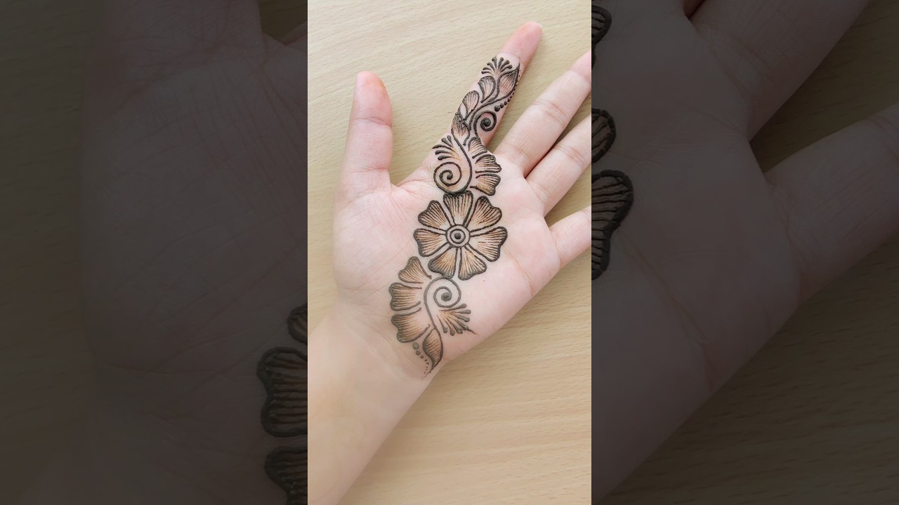 Front hand simple and beautiful Mehandi design #mehndi #henna #mehandidesigns #letestmehndi