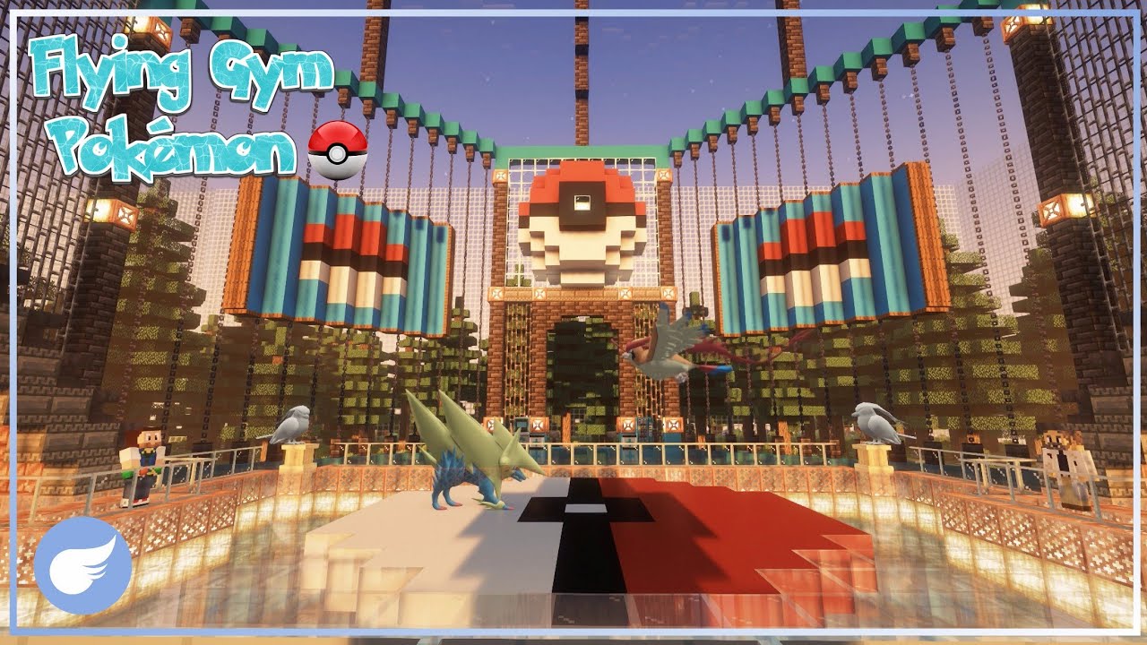 Как построить летающий спортзал для покемонов в Minecraft (инструкция по созданию клетки для птиц) 🪽