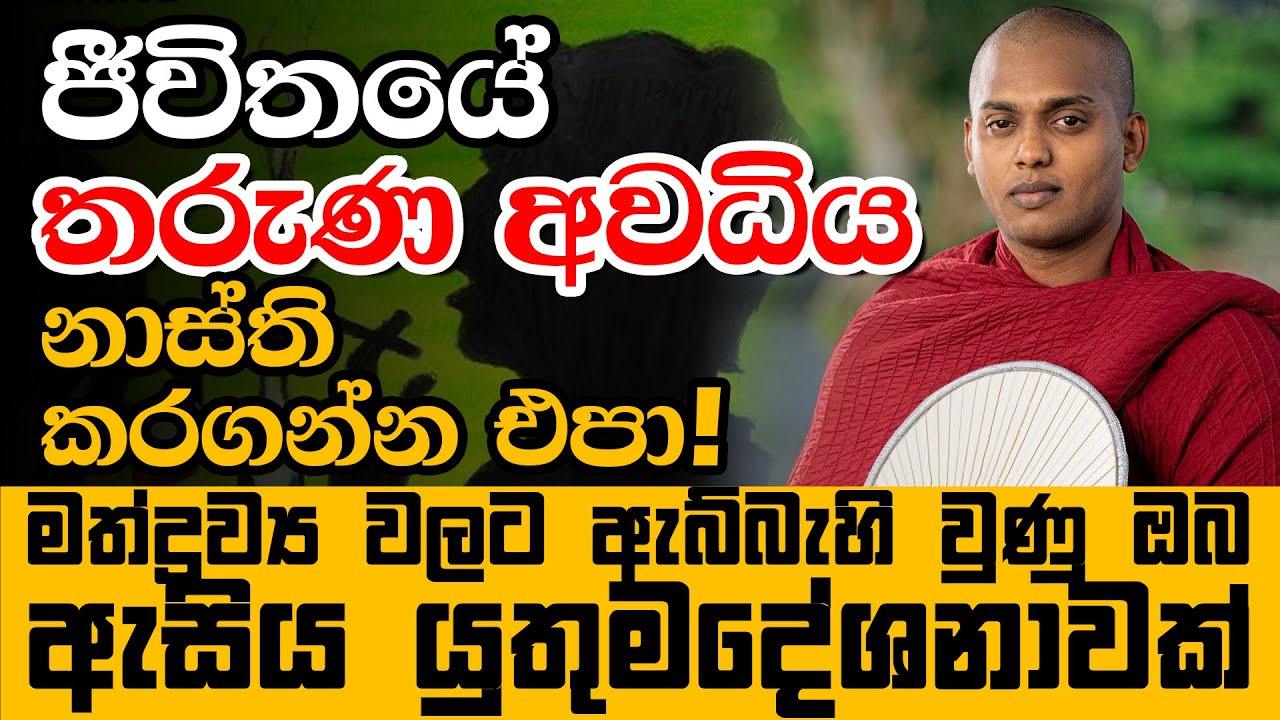 ජීවිතයේ තරුණ අවධිය නාස්ති කර ගන්න එපා | පූජ්‍ය කත්නෝරුවේ සිරිධම්ම හිමි