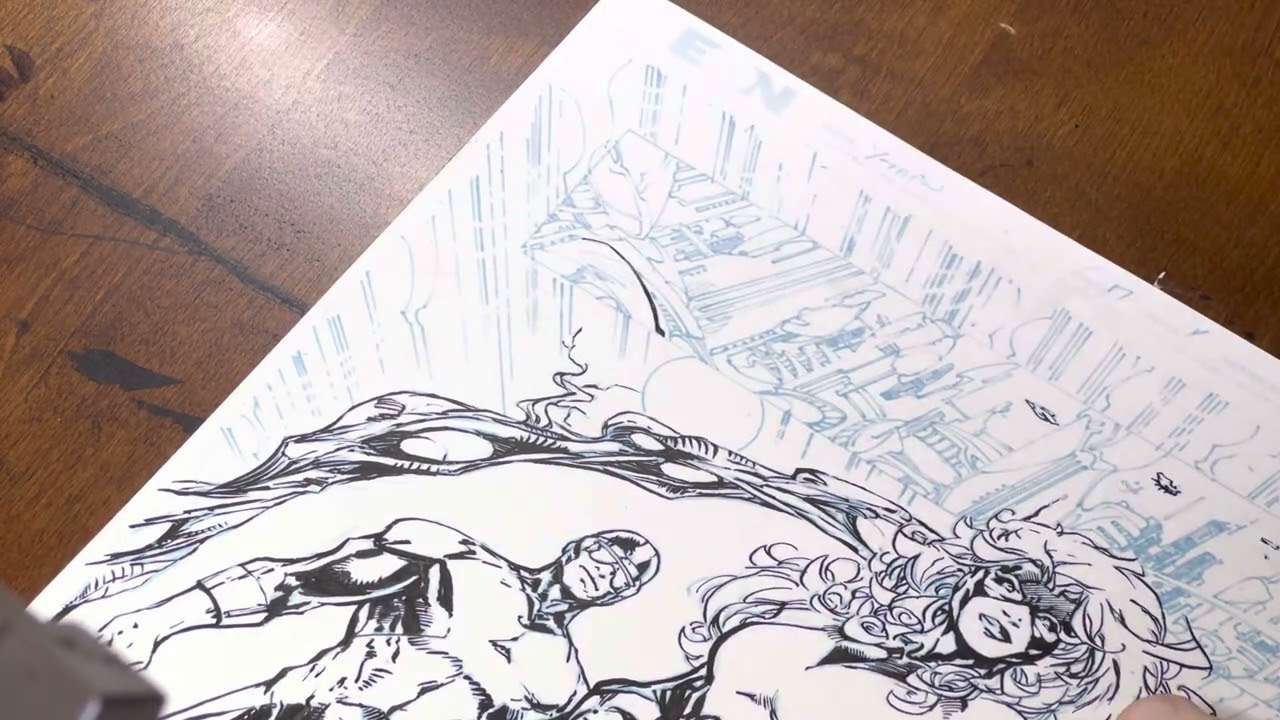Traditional Inking Brett Booth X-Men part 5