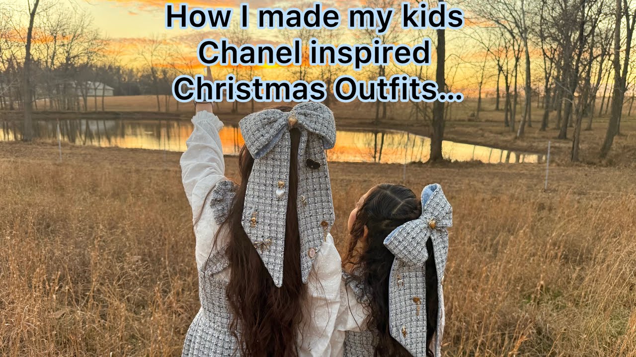 Chanel inspired Christmas outfits for my two girls…
