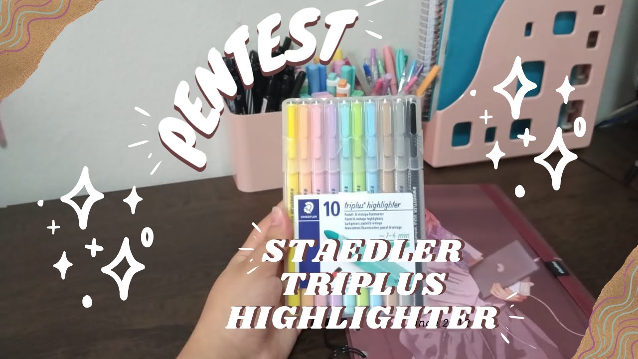 ✨Pentest Marca texto da Staedler Triplus Highlighter II brush+canetinha+marca texto ✨
