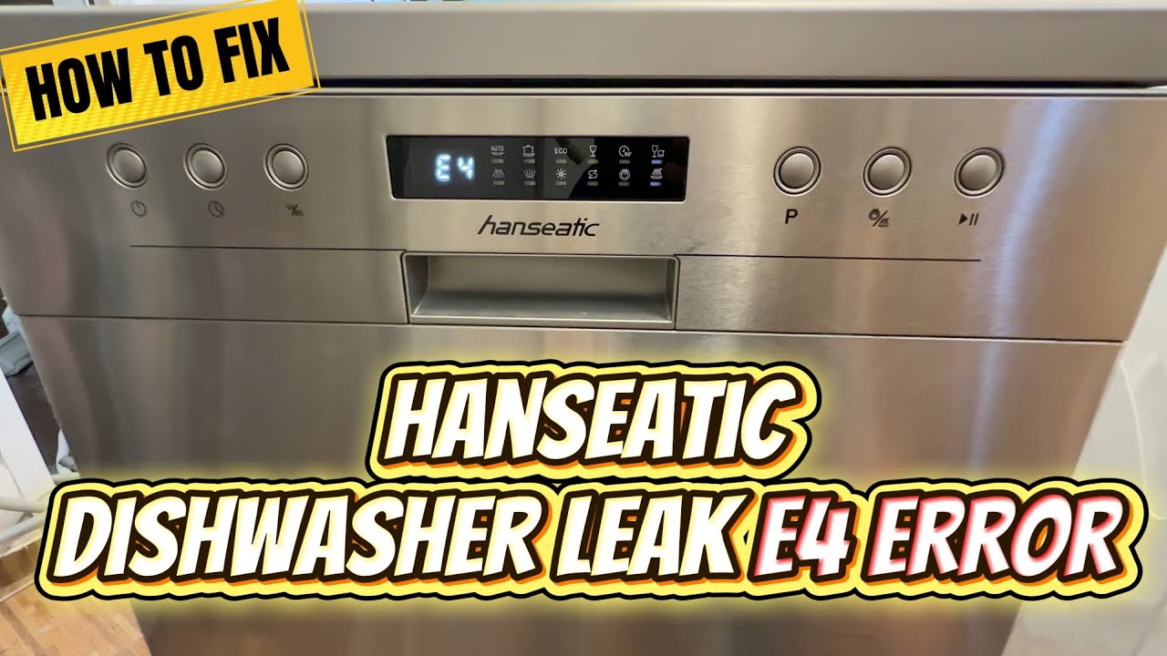 Устранение ошибки протечки E4 в посудомоечной машине Hanseatic, как разобрать и проверить. Кратко...