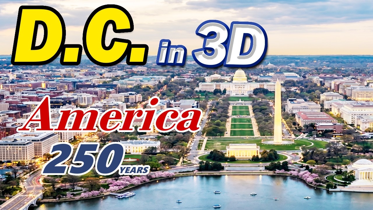 Washington D.C.:3D Cinematic Aerial Flyover Tour