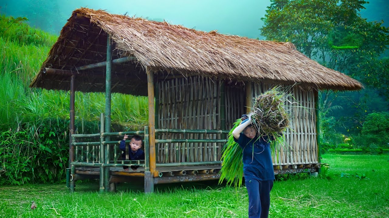 30 Days Living in the Mountains: Single Mom Builds a Bamboo House and Small Farm