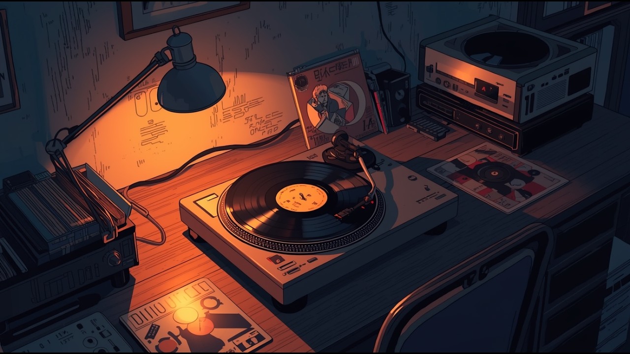 Late Night Vinyl 💿 Lofi Blues for Relaxing & Deep Focus
