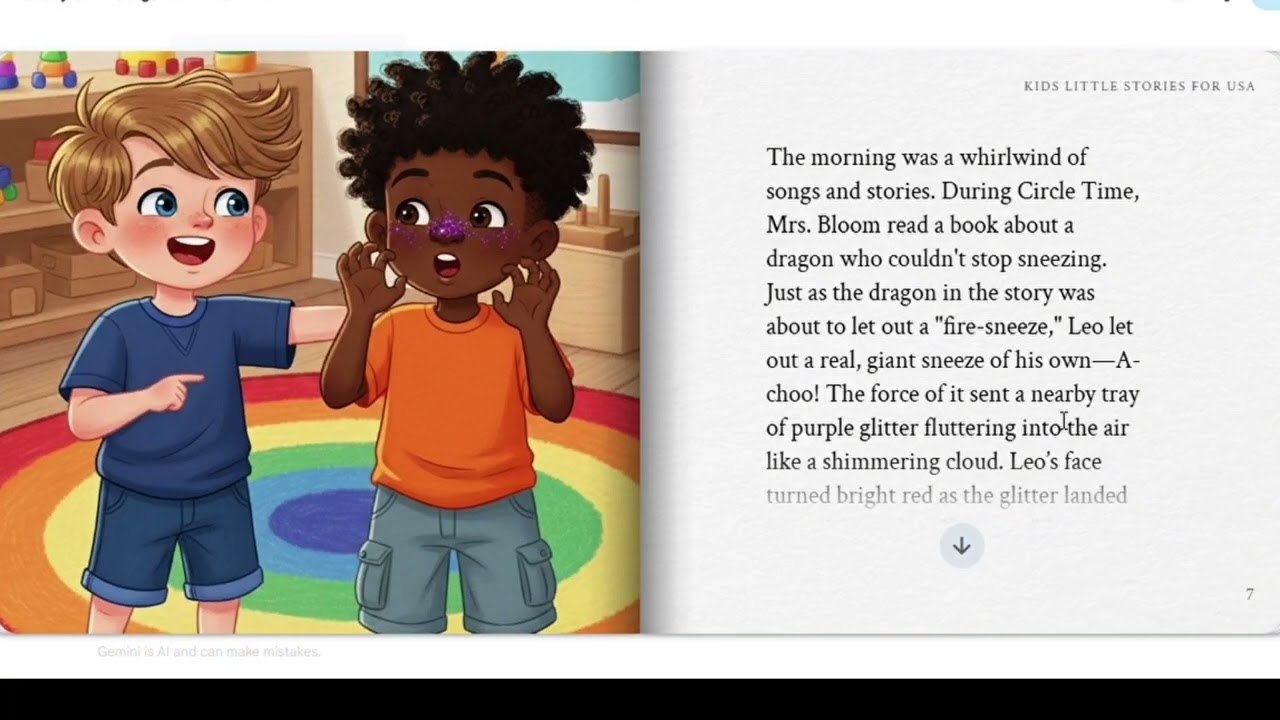 The First Day of Kindergarten - US English accent | kids stories 