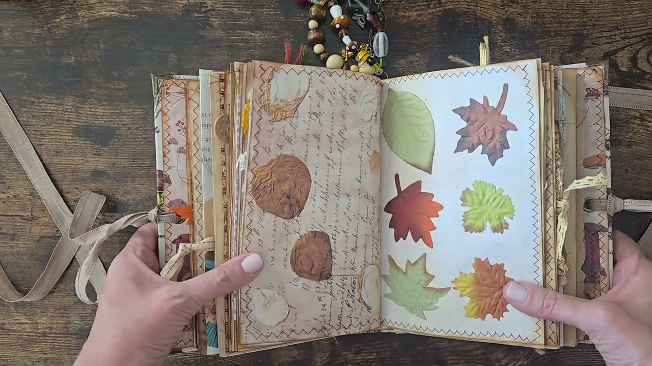 SOLD! Fall/Autumn Junk Journal. MUSHROOMS. Video 1.