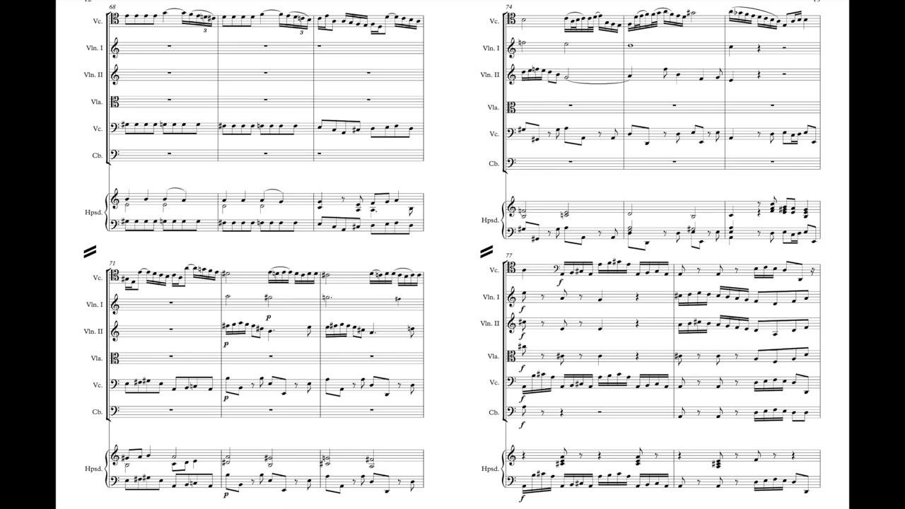 Vivaldi Cello Concerto RV 419 A minor 維瓦第 大提琴 協奏曲 作品419 ヴィヴァルディ チェロ Score Sheet 譜 谱 Partitura 【Kero】