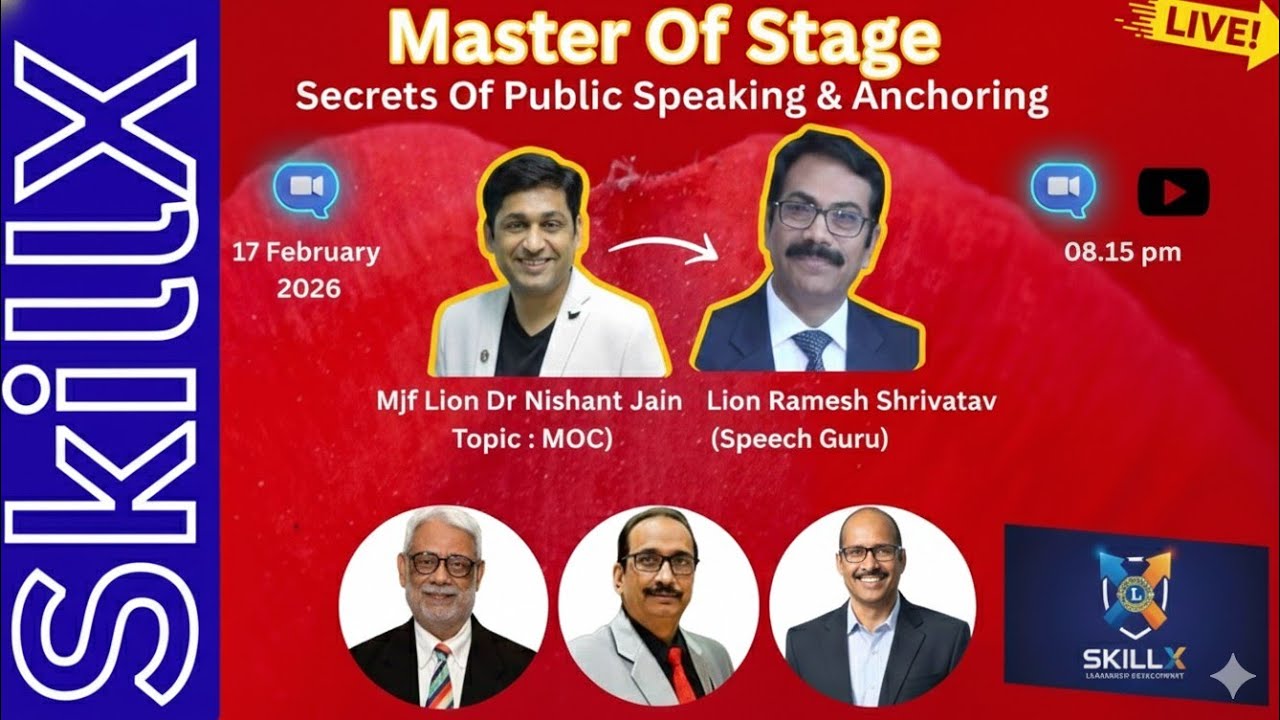 Master of Ceremony & Public Speaking Excellence #SkillX #lionsclubinternational #leadership