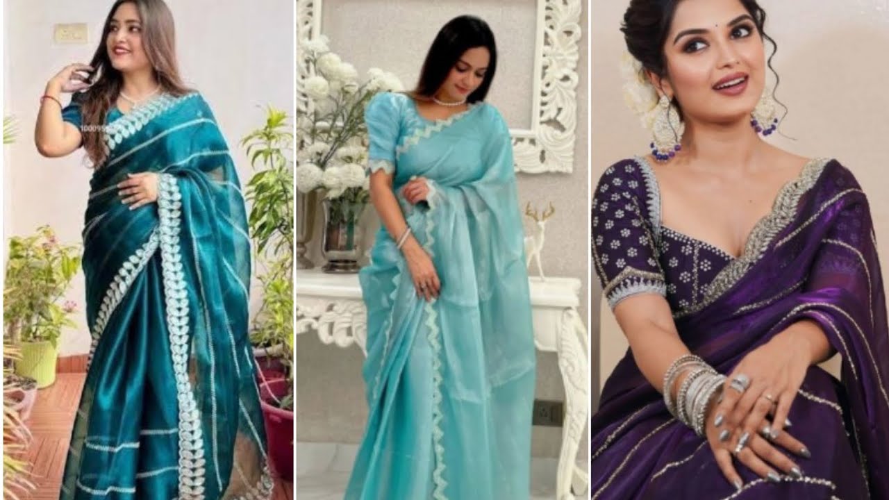 new latest jimmy choo fabric party wear saree 💓💓