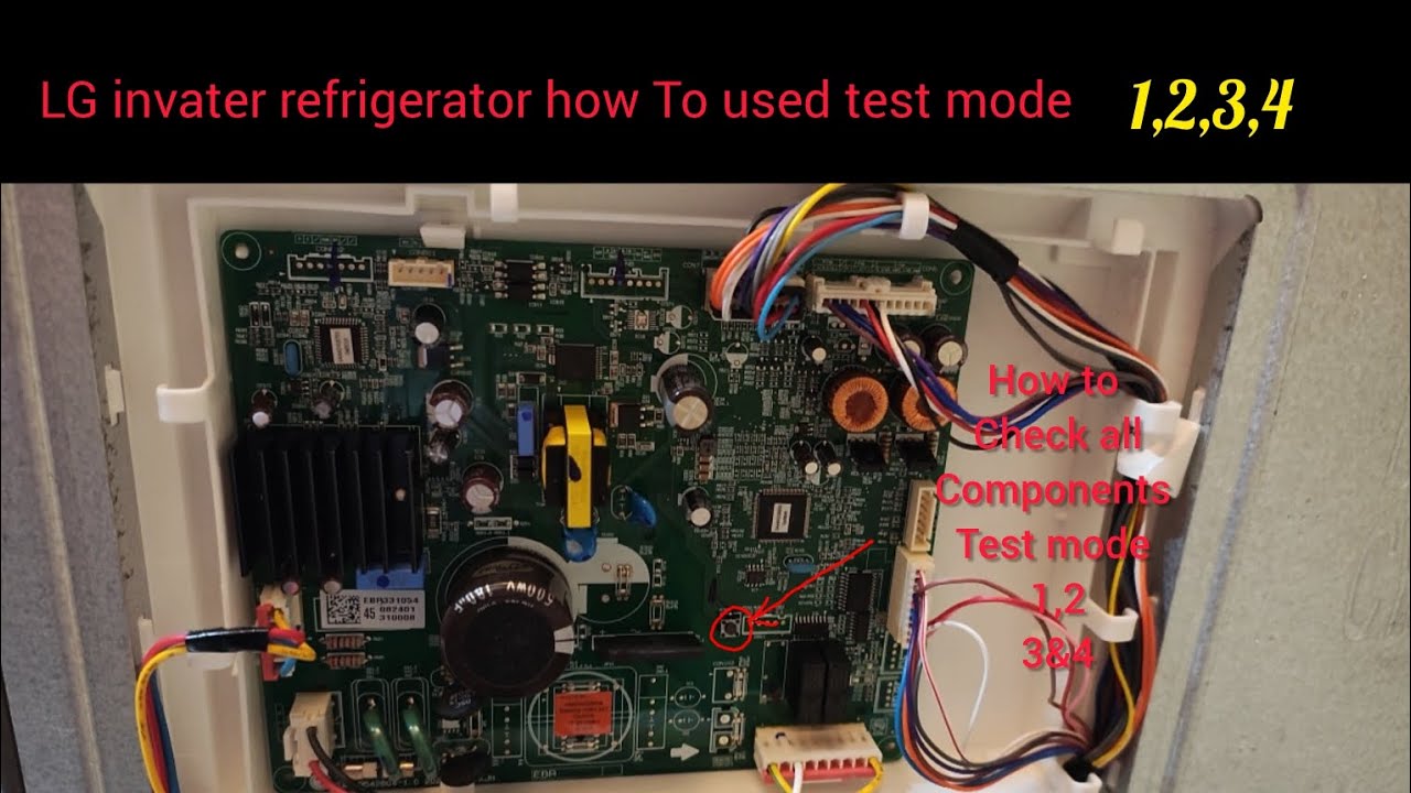 LG inverter refrigerator test mode button|How to check all comments with test mode button live demo