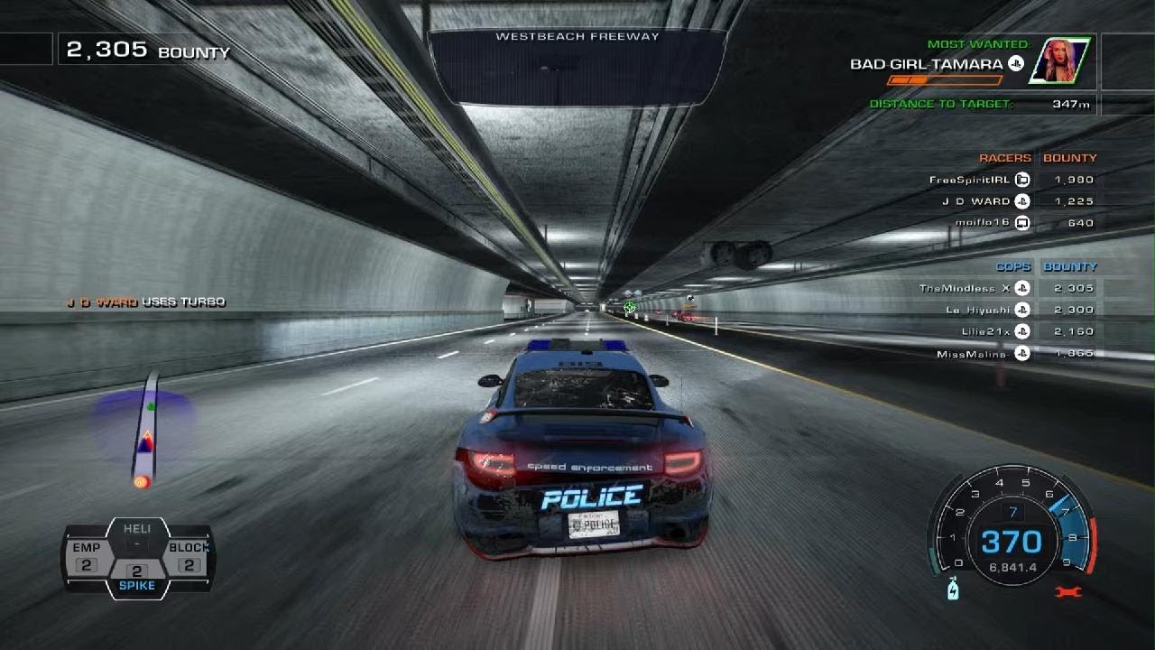 NFS HP MW - WRECKING ALL 4 COPS WHILE DREAMING OF LOONA HELLHOUND