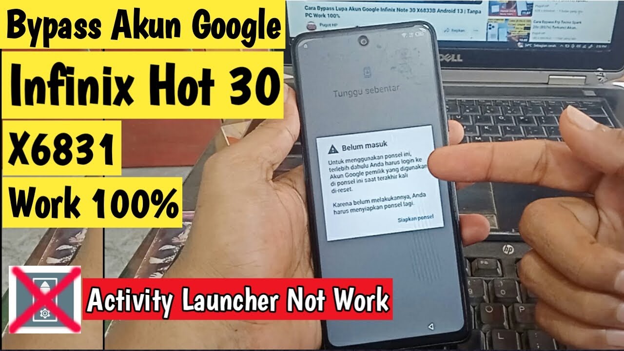Bypass Frp Infinix Hot 30 X6831 Lupa Akun Google Cara Terbaru Work 100%