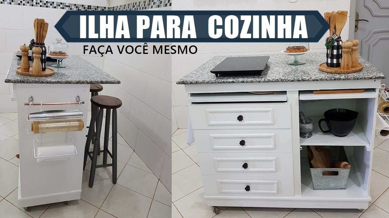 COMO  FAZER  UMA ILHA PARA  COZINHA SEM  GASTAR  MUITO #LETICIAARTES