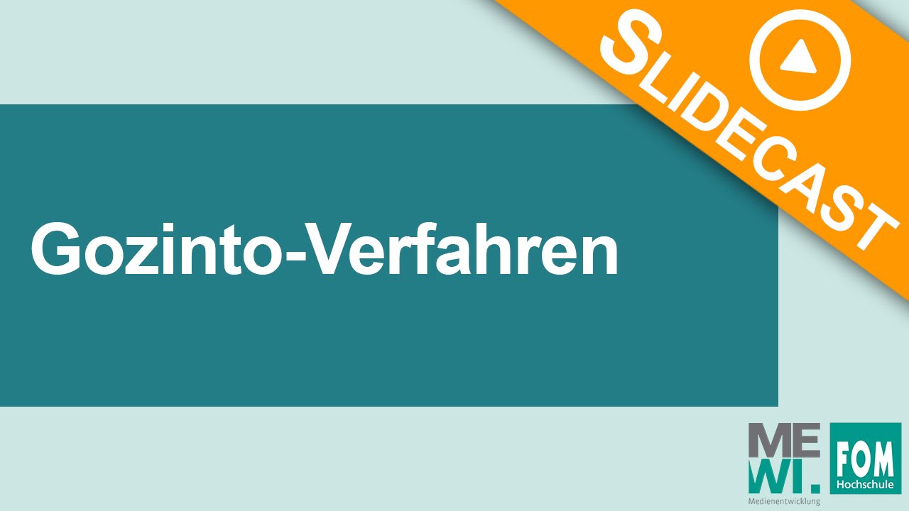 Gozinto Verfahren | FOM Video Based Learning
