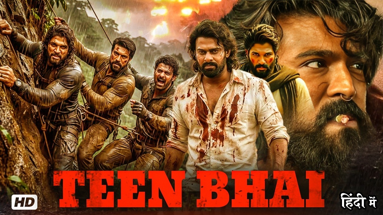 Teen Bhai | Prabhas & Allu Arjun & Ram Charan South Action Blockbuster | Hindi Dubbed Full HD