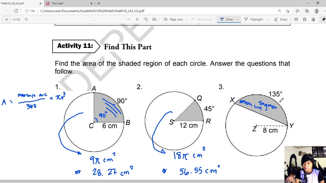 Grade 10 Math - More on Sector and Segment