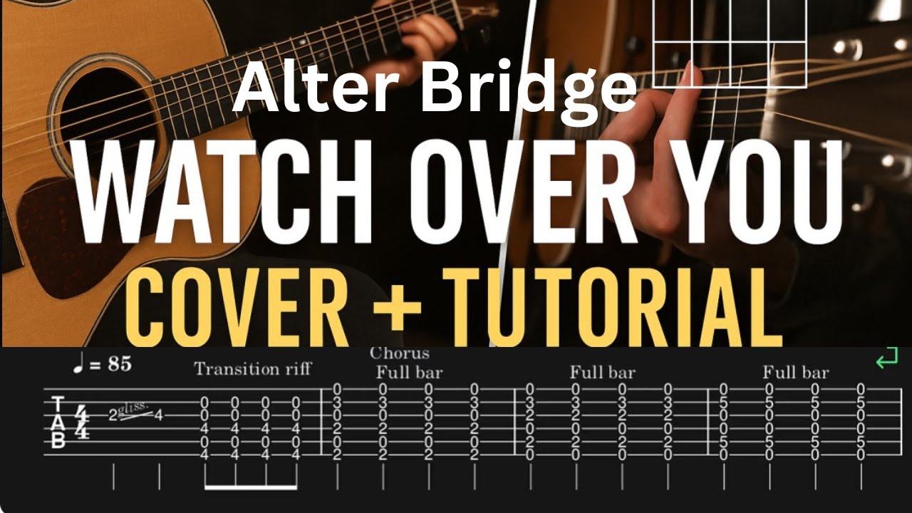 🎸 Watch Over You - Alter Bridge | Guitar Cover Tutorial with Tabs 🎶 