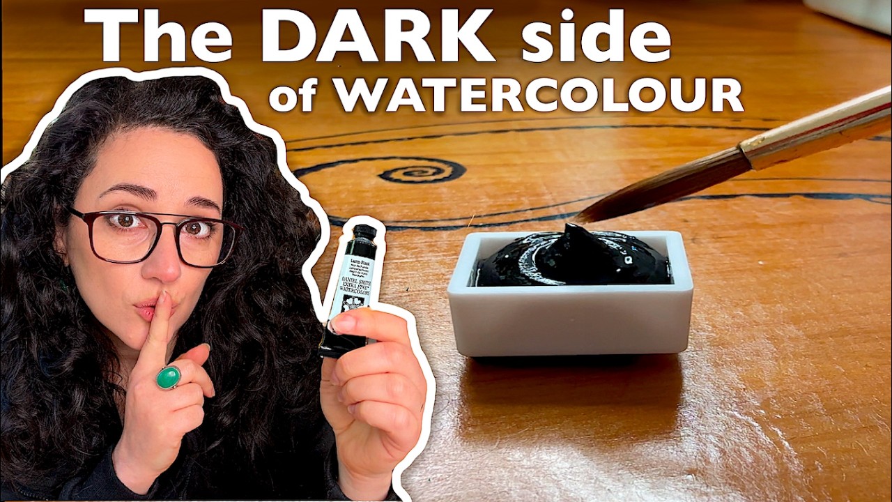 🫨5 Ways To Use FORBIDDEN BLACK Watercolour to make Striking Art! Will you try it? Woomer review