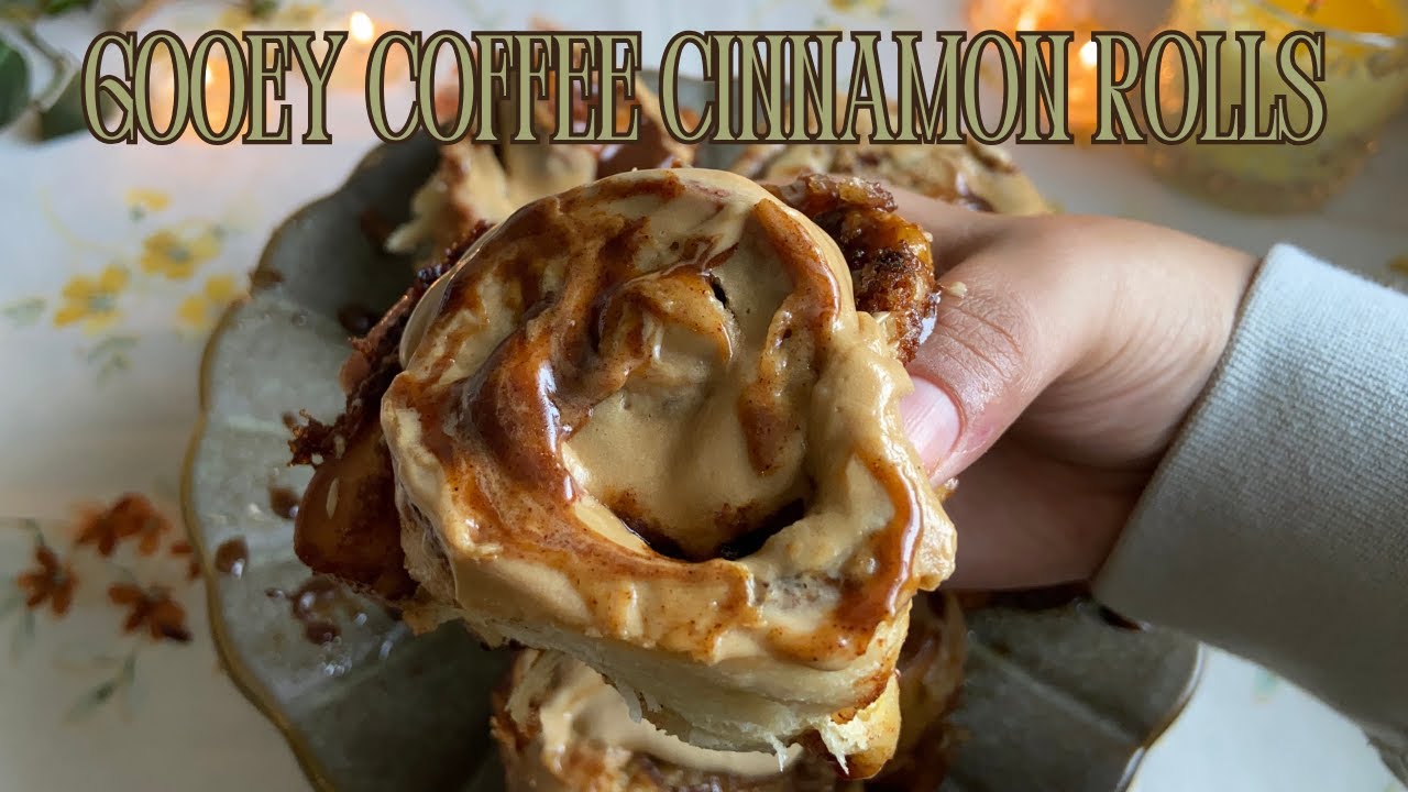 Gooey Coffee Cinnamon Rolls ♡ Bake With Me