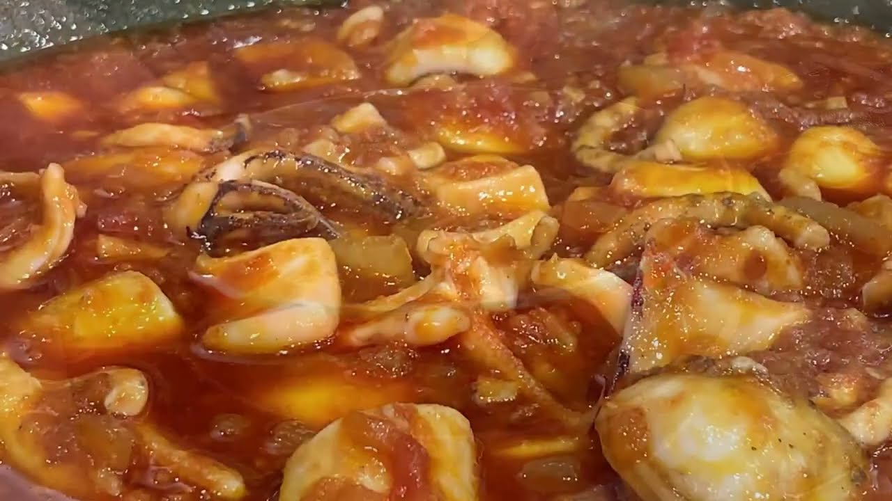 Receta española de calamares con sobrasada