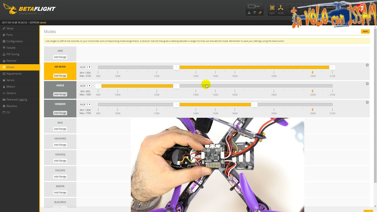 Eachine Wizard X220 - Parte 2 - Analisi e configurazione con Betaflight