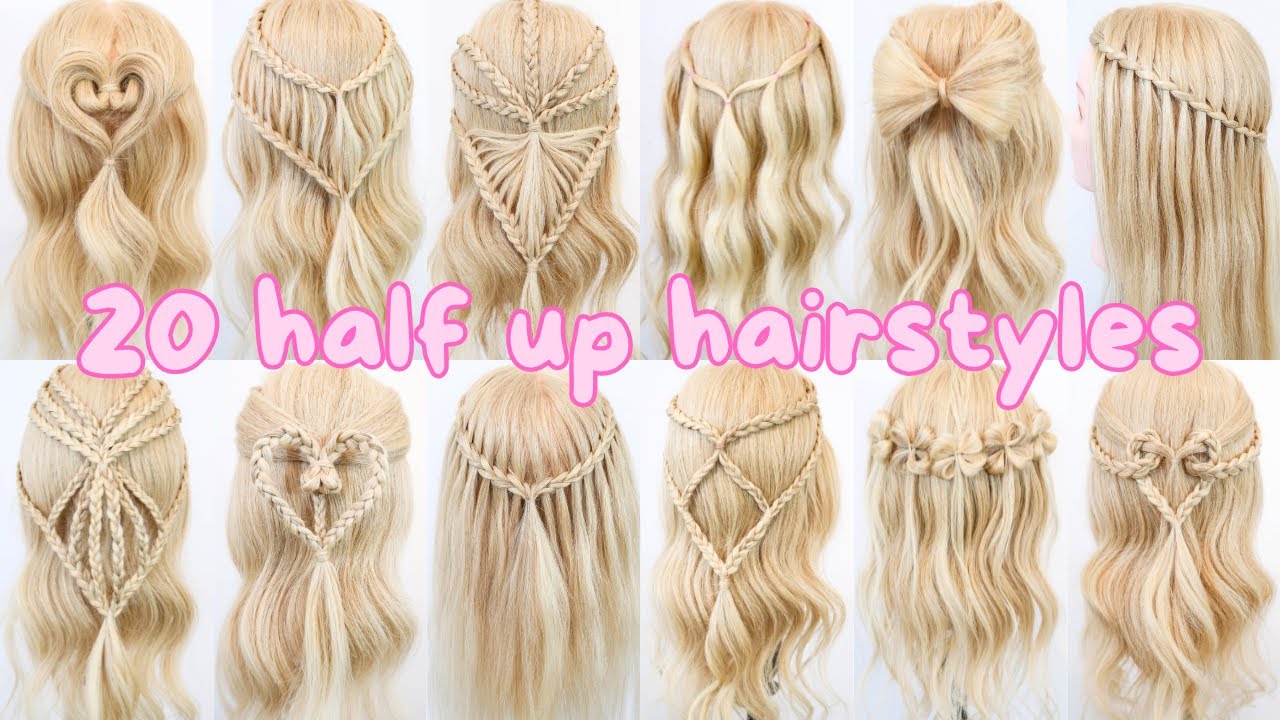20 Half Up Hairstyles For Beginners - Braided Summer Hairstyles - Easy Half up Half Down Hairstyles