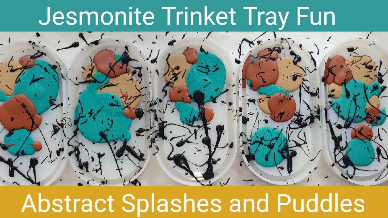 Jesmonite Trinket Trays Abstract splashes and puddles