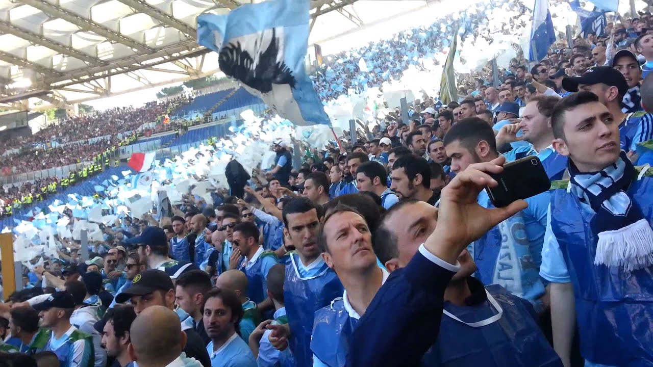 derby coppa italia roma lazio 0-1 senad lulic curva nord