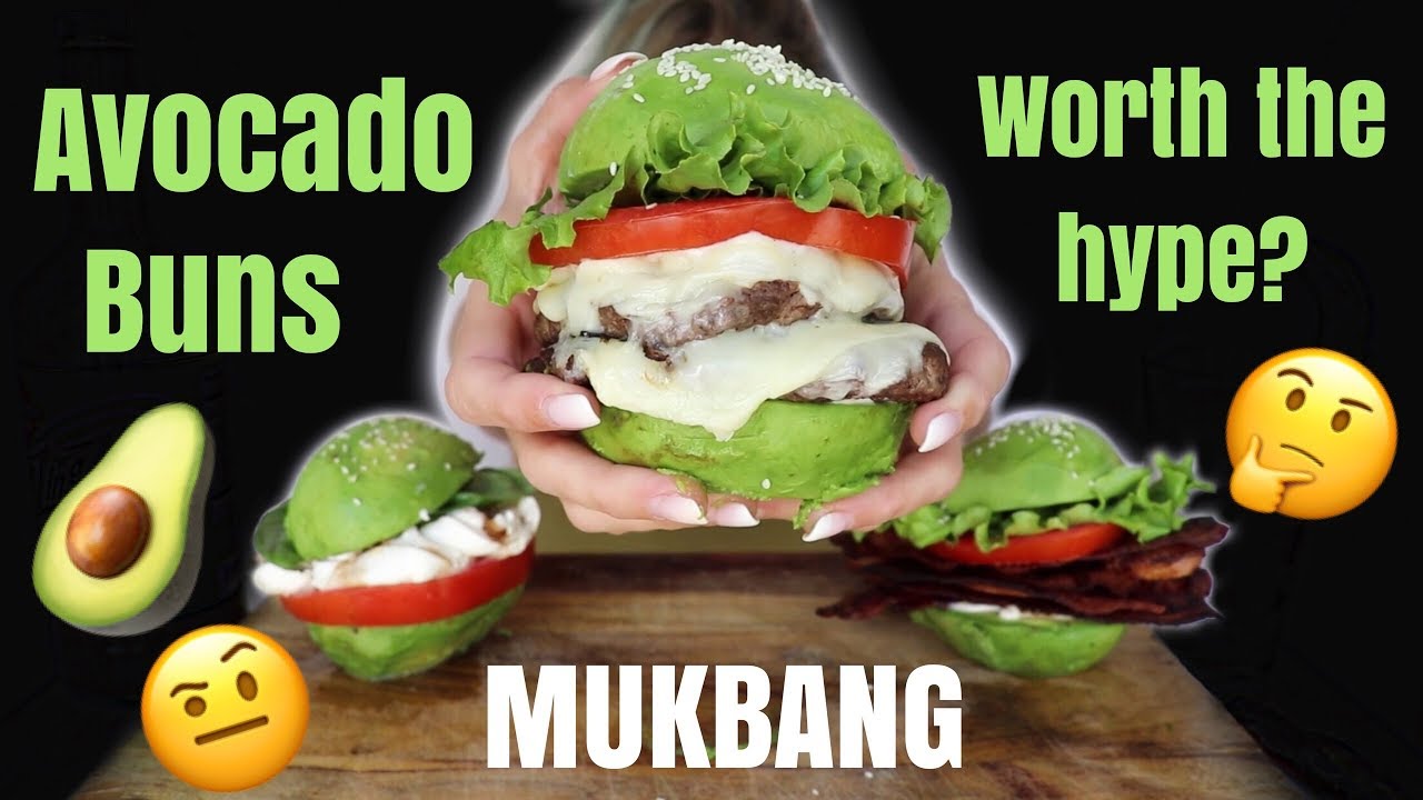Avocado Bun Burgers Review -- National Avocado Day Mukbang!