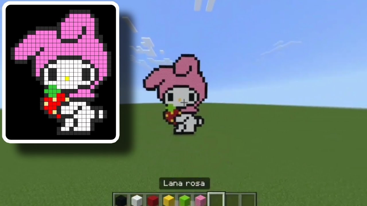 Minecraft Pixel Art Melody [MC 1.19] // HELLO KITTY