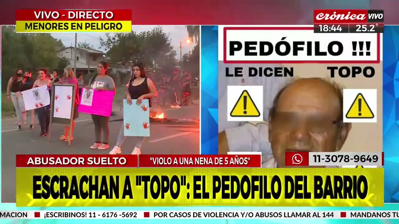 Escrachan a un vecino por abusar de una niña cuando tenía 5 años