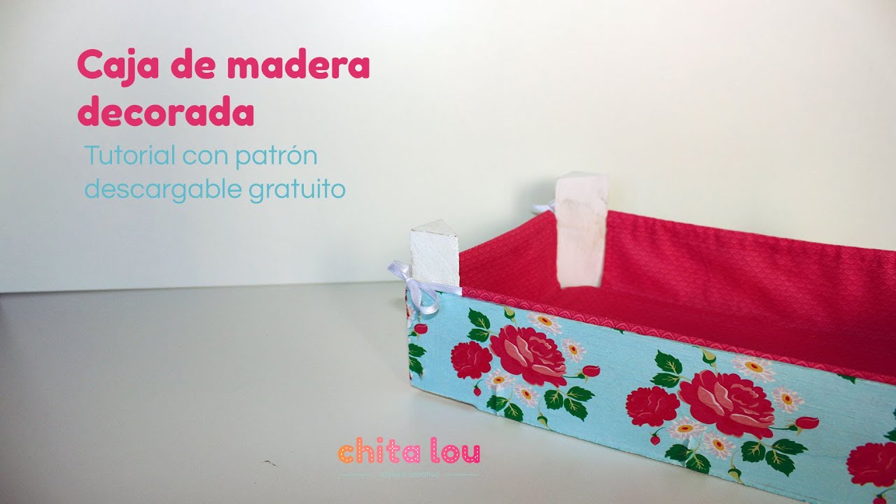 Caja decorada de madera DIY con patron gratis descargable