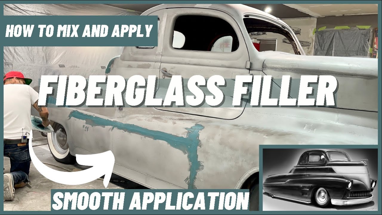 MIXING AND APPLYING FIBERGLASS FILLER OVER WELDED SEAMS