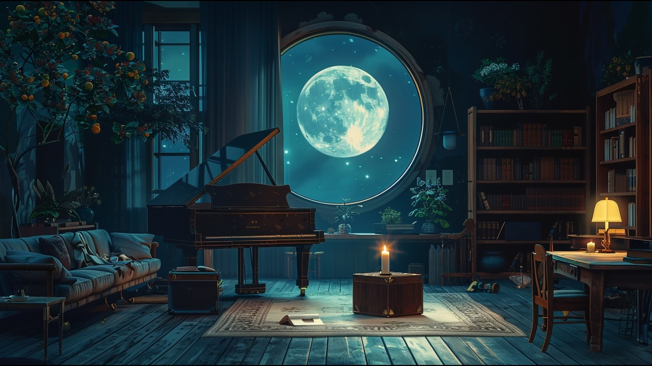 2AM – Moonlight Piano | 1 Hour Calm Music for Lonely Nights