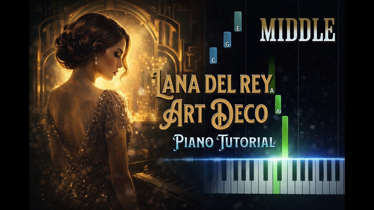 Art Deco  Lana Del Rey Middle Piano Tutorial