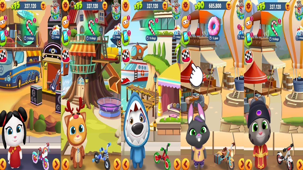 Tom Gold Run.Angela vs Ginger vs Hank vs Becca vs Tom Gameplay Android#16