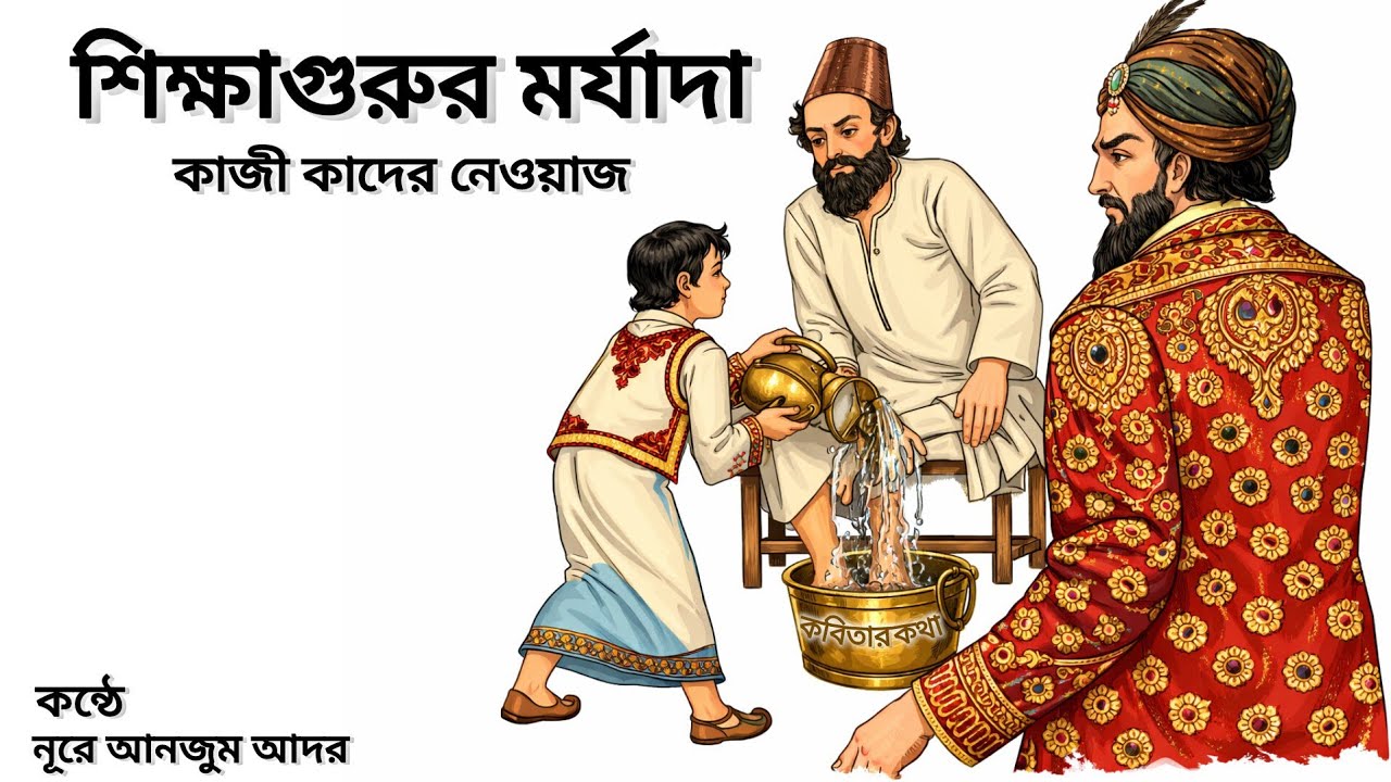 শিক্ষাগুরুর মর্যাদা | কাজী কাদের নেওয়াজ | Bangla Poem Recitation | Teacher Respect Poem #poetry