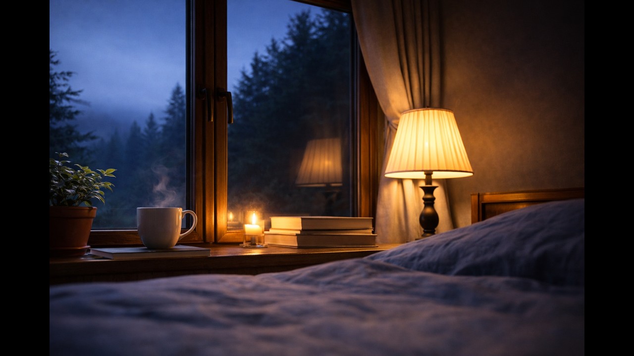 Mind Won’t Slow Down? Fall Asleep to Gentle Rain on Window (8 Hours, No Music)