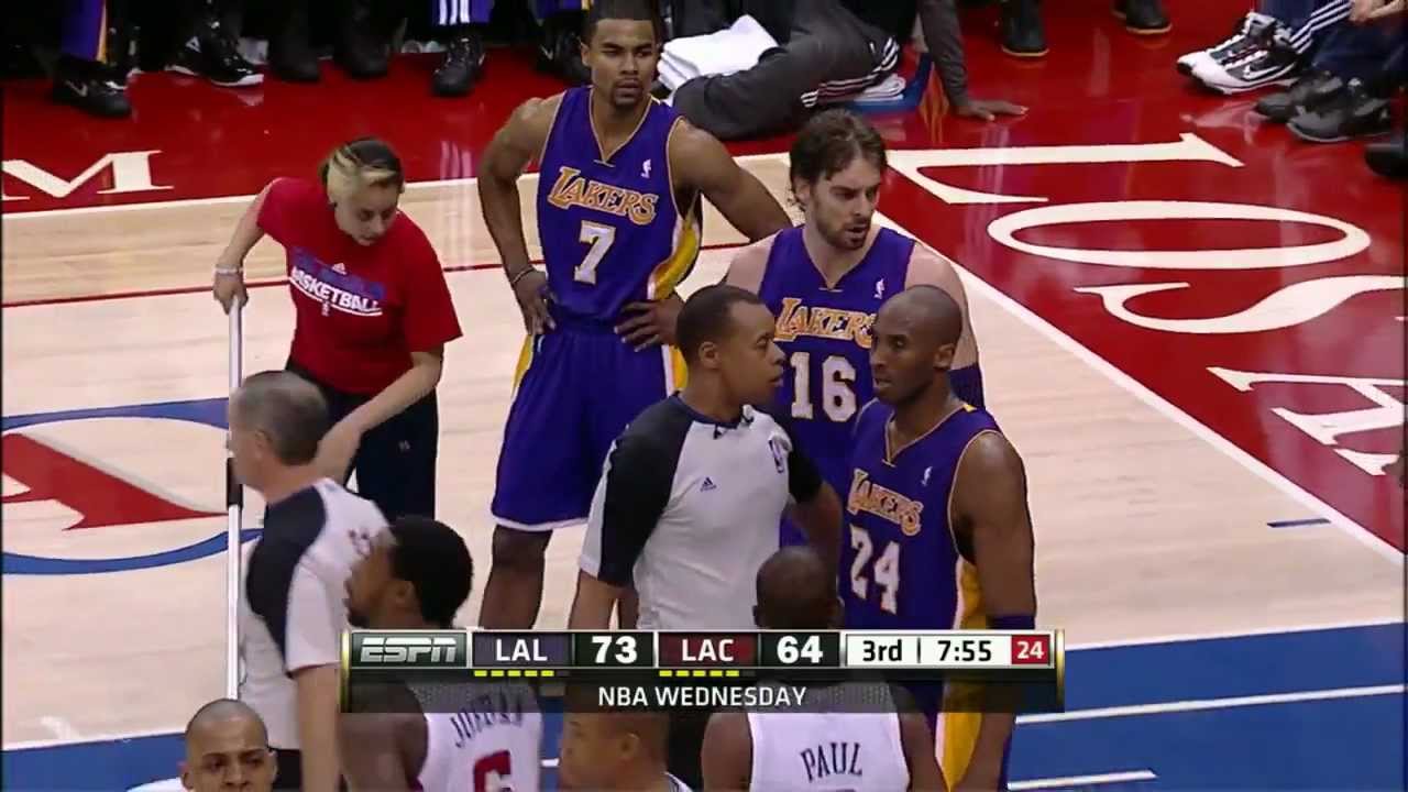 Blake Griffin Posterizes and Dunks On Pau Gasol Twice Lakers VS Clippers 2012.04.04