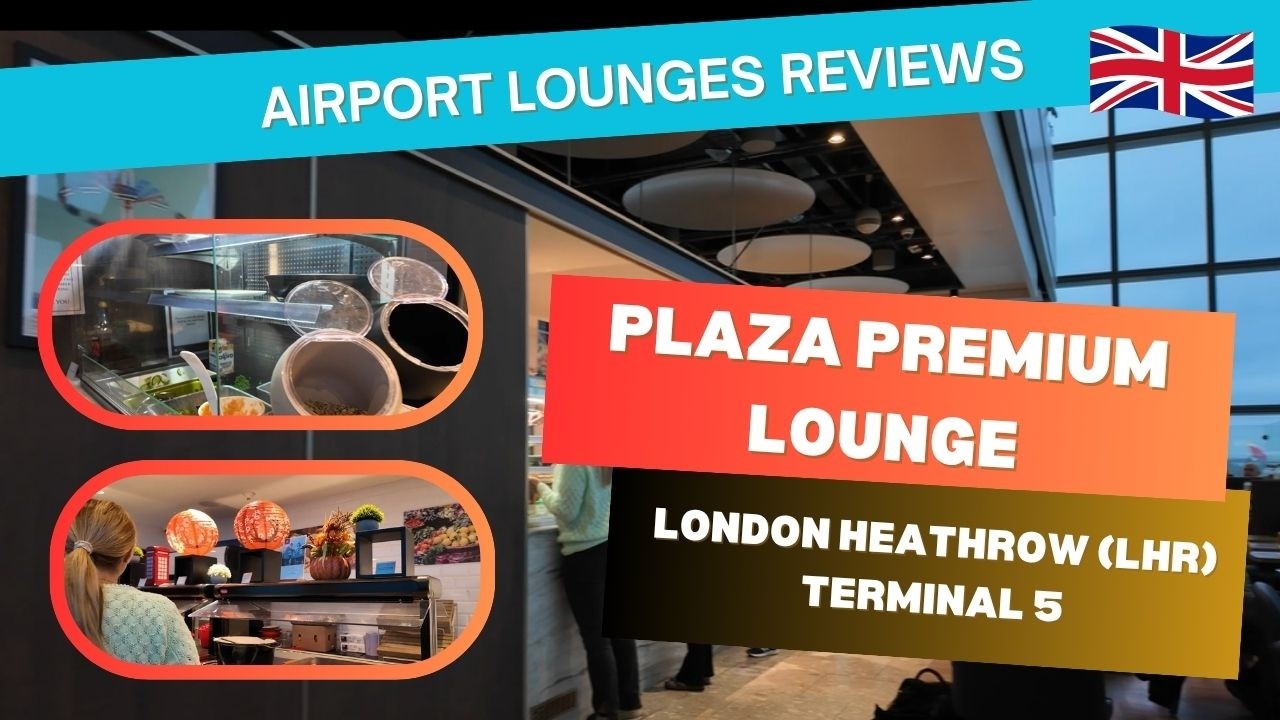 Обзор зала ожидания Plaza Premium Lounge в терминале 5 лондонского аэропорта Хитроу.